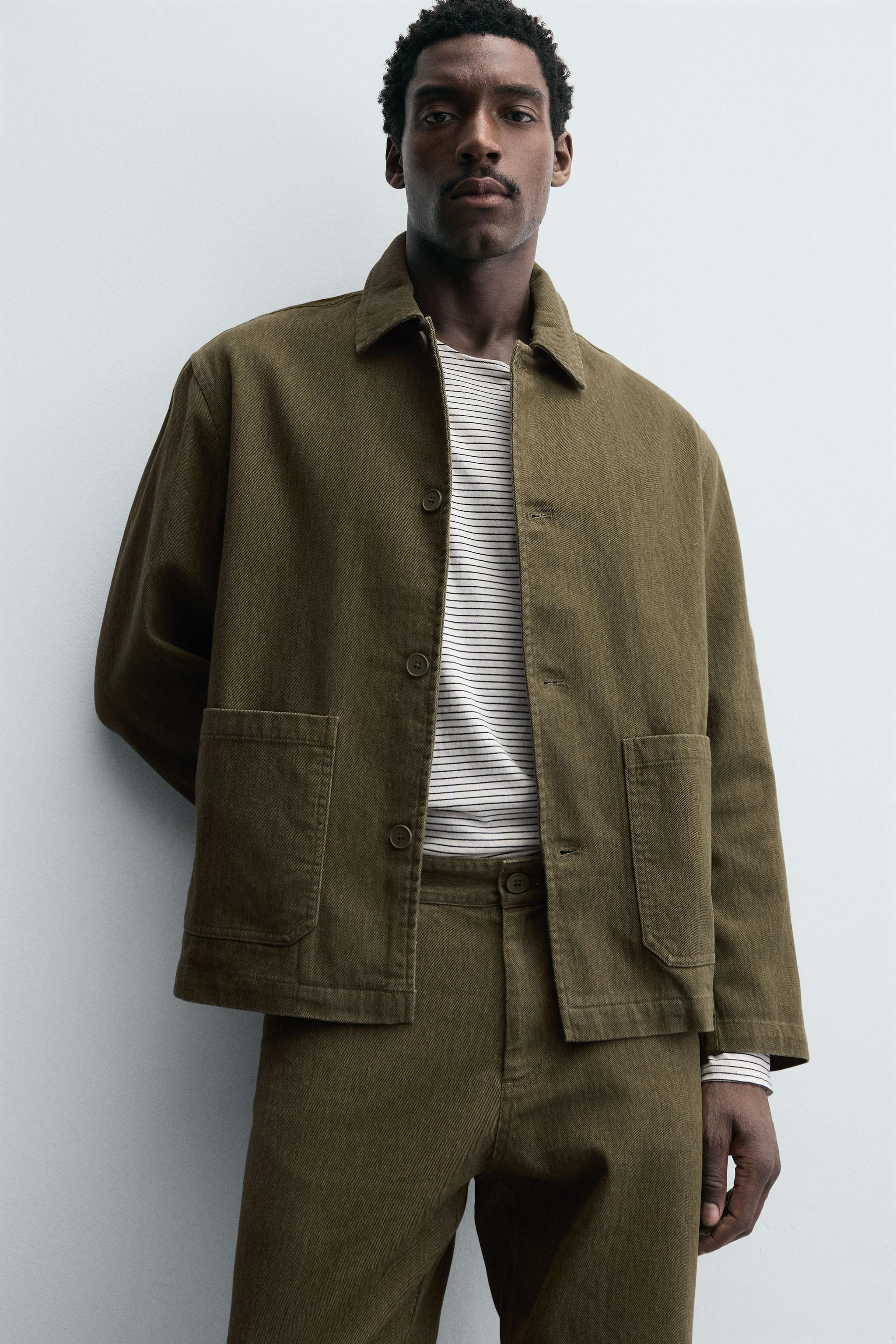 TEXTURED POCKET OVERSHIRT